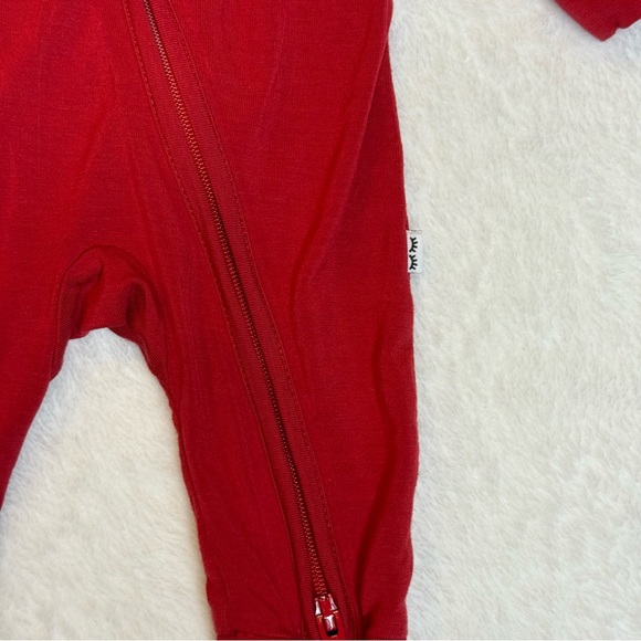 Little Sleepies Vibrant Red sleeper Christmas bamboo soft - Picture 3 of 7